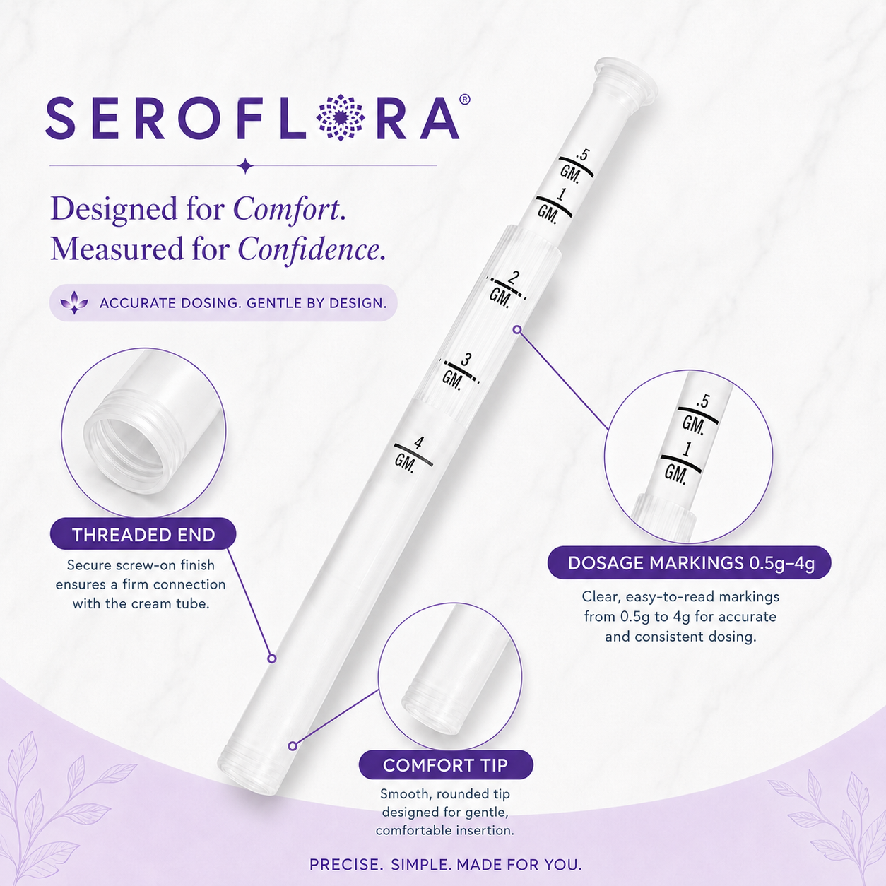 Seroflora Vaginal Cream Applicators
