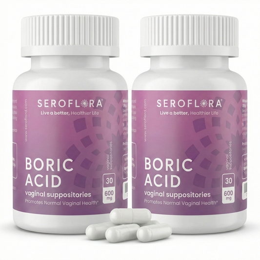 Boric Acid Suppositories (30ct, 2 bottles)