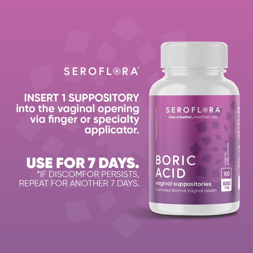 Boric Acid Vaginal Suppositories for Yeast Infection (60ct)